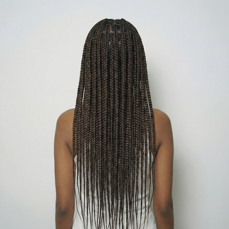WIGZ 03 - Full back view of 26 inch 200% density AFRO BOX BRAIDS wig.