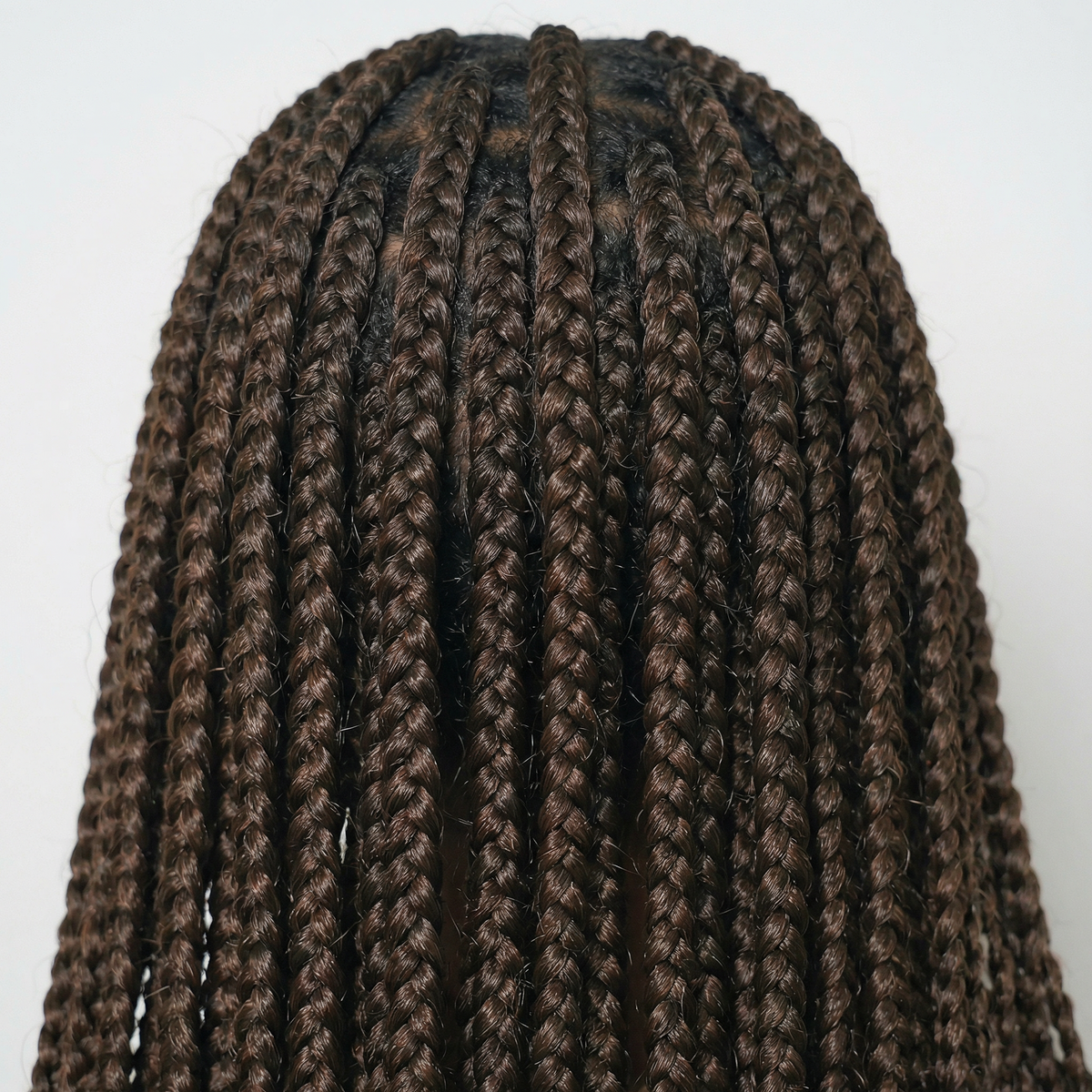 WIGZ 03 - Macro close-up of AFRO BOX BRAIDS PURE-VIRGIN HAIR™ texture and shine.