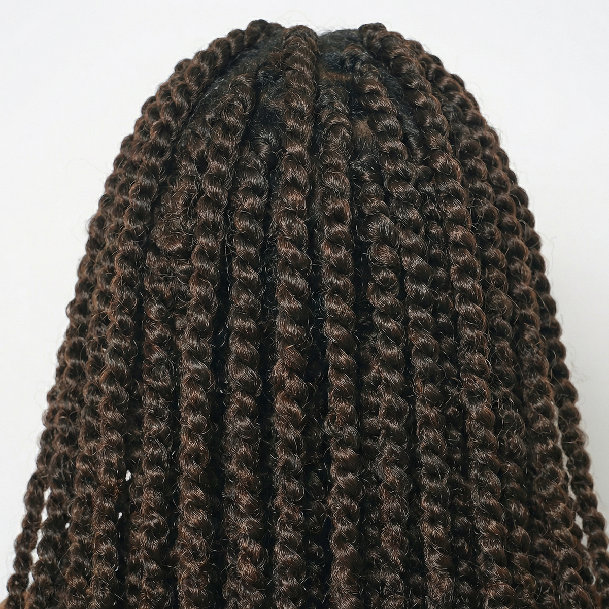 WIGZ 05 - Macro close-up of AFRO PASSION TWISTS PURE-VIRGIN HAIR™ texture and shine.