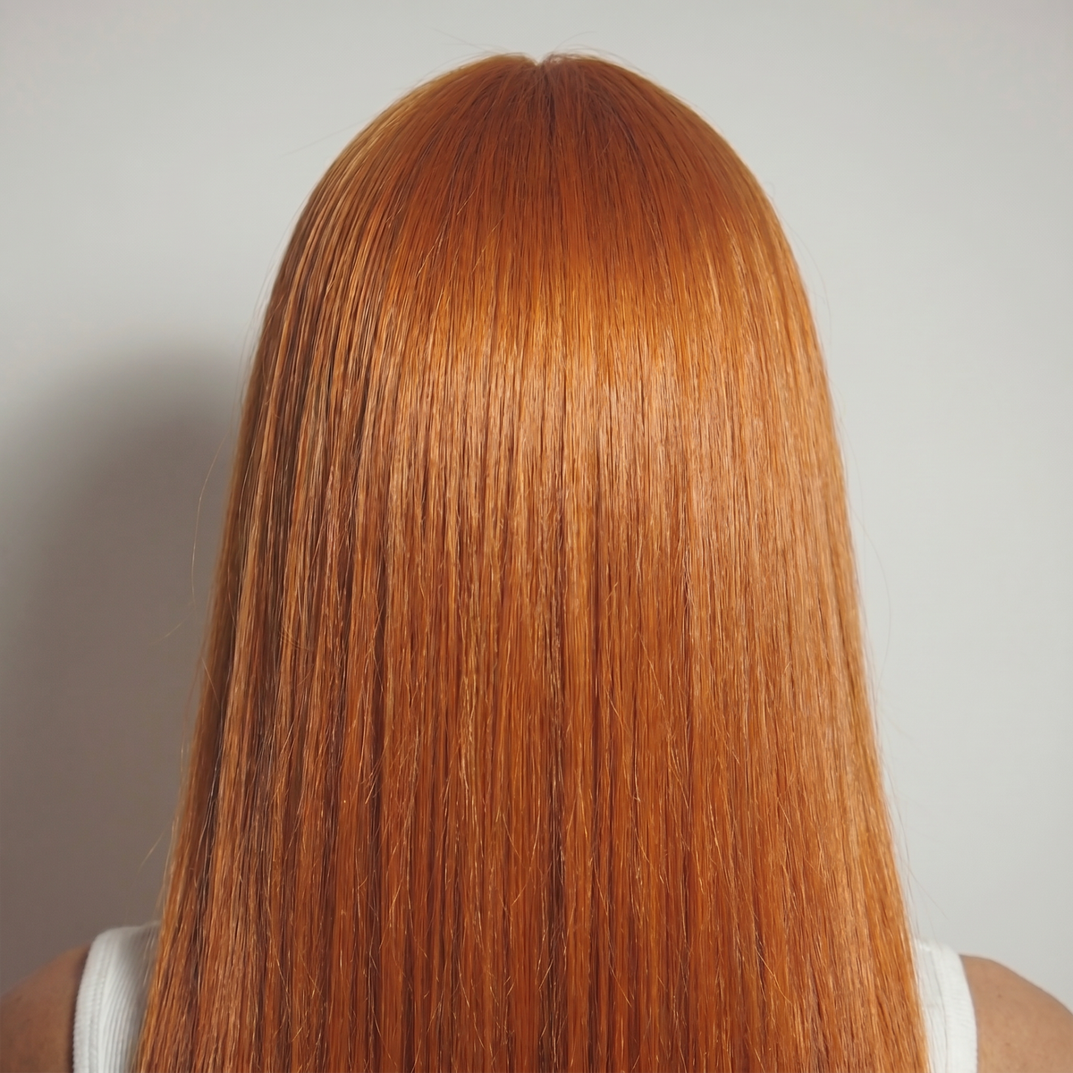 WIGZ 19 - Macro close-up of STRAIGHT GINGER PURE-VIRGIN HAIR™ texture and shine.